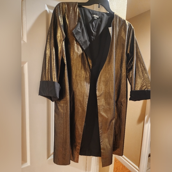 Dkny Jackets & Blazers - Metallic black and gold DKNY jacket